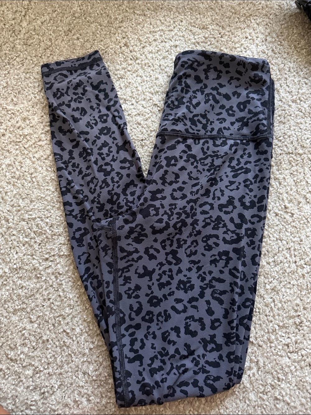 Athleta Gray Leopard Print Leggings